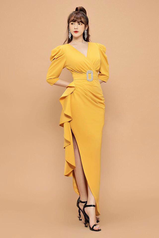 Đầm Dạ Hội Nhúng Bèo Hông - D629